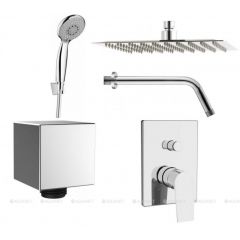 Купить Встр. Смеситель c верх. и ручным душем STATIC 2.03 (257159) по цене 17890 руб., в Санкт-Петебруге в интернет магазине 100-Систем, а также дургие товары AQUANET из раздела Душевые комплекты встраиваемого монтажа и Душевые комплекты встраиваемого монтажа