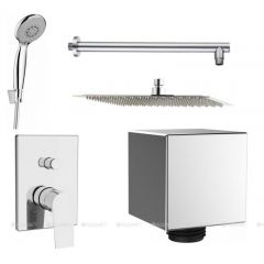 Купить Встр. Смеситель c верх. и ручным душем STATIC 2.09  (257165) по цене 20650 руб., в Санкт-Петебруге в интернет магазине 100-Систем, а также дургие товары AQUANET из раздела Душевые комплекты встраиваемого монтажа и Душевые комплекты встраиваемого монтажа