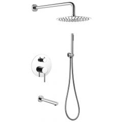 Купить Душевая система ABBER Emotion AF8817 скрытого монтажа с изливом, хром (af8817) по цене 33200 руб., в Санкт-Петебруге в интернет магазине 100-Систем, а также дургие товары ABBER из раздела Душевые комплекты встраиваемого монтажа и Душевые комплекты встраиваемого монтажа