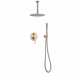 Купить Душевая система ABBER Emotion AF8821G скрытого монтажа без излива, золото матовое (af8821g) по цене 42000 руб., в Санкт-Петебруге в интернет магазине 100-Систем, а также дургие товары ABBER из раздела Душевые комплекты встраиваемого монтажа и Душевые комплекты встраиваемого монтажа