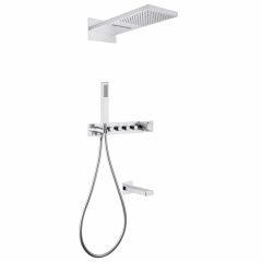 Купить Душевая система ABBER Rund AF8753 скрытого монтажа с изливом, термостат, хром (af8753) по цене 95400 руб., в Санкт-Петебруге в интернет магазине 100-Систем, а также дургие товары ABBER из раздела Душевые комплекты встраиваемого монтажа и Душевые комплекты встраиваемого монтажа