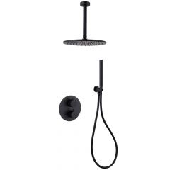 Купить Душевая система ABBER Wasser Kreis AF8121B скрытого монтажа без излива, черная матовая (af8121b) по цене 32100 руб., в Санкт-Петебруге в интернет магазине 100-Систем, а также дургие товары ABBER из раздела Душевые комплекты встраиваемого монтажа и Душевые комплекты встраиваемого монтажа