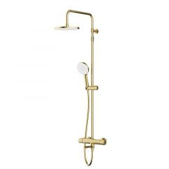 Купить F0785A599 X-Joy, душ.система:  см-ль д/ванны/душа с ТМС, душ.штанга,верх.душ 220мм, руч.душ, золото (f0785a599) по цене 64090 руб., в Санкт-Петебруге в интернет магазине 100-Систем, а также дургие товары AM.PM из раздела Душевые стойки и Душевые стойки, системы, панели, гарнитуры