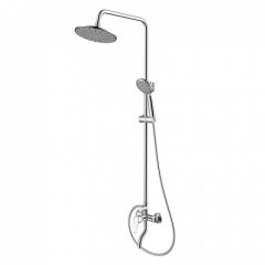 Купить D0740900 Душевая система Prime со смесителем для ванны и душа, хром (d0740900) по цене 23390 руб., в Санкт-Петебруге в интернет магазине 100-Систем, а также дургие товары Dorff из раздела Душевые стойки и Душевые стойки, системы, панели, гарнитуры