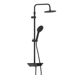 Купить 947730300 Apollo душевая система с ванно-душевым смесителем-полкой, черный (947730300) по цене 52790 руб., в Санкт-Петебруге в интернет магазине 100-Систем, а также дургие товары DAMIXA из раздела Душевые стойки и Душевые стойки, системы, панели, гарнитуры