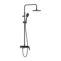 Купить 977780300 Jupiter душевая система с душевым смесителем-полкой, чёрный (977780300) по цене 40490 руб., в Санкт-Петебруге в интернет магазине 100-Систем, а также дургие товары DAMIXA из раздела Душевые стойки и Душевые стойки, системы, панели, гарнитуры