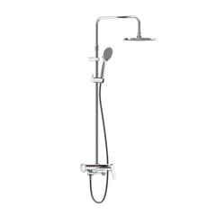 Купить 977730000 Душевая стойка Jupiter со смесителем полкой: верхний душ, ручной душ., штанга варио, хром (977730000) по цене 25990 руб., в Санкт-Петебруге в интернет магазине 100-Систем, а также дургие товары DAMIXA из раздела Душевые стойки и Душевые стойки, системы, панели, гарнитуры