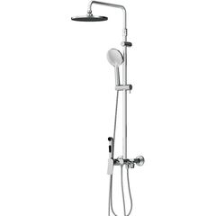 Купить 977770000 Jupiter, ДС с ванно-душевым смесителем-полкой и гиг.душем, хром (977770000) по цене 41990 руб., в Санкт-Петебруге в интернет магазине 100-Систем, а также дургие товары DAMIXA из раздела Душевые стойки и Душевые стойки, системы, панели, гарнитуры