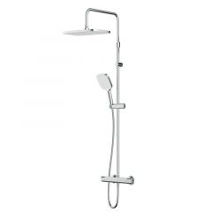 Купить F078F400 Func, душ. система: см-ль д/душа с ТМС, душ.штанга, верхн. душ квадр., ручн.душ, хром (f078f400) по цене 34190 руб., в Санкт-Петебруге в интернет магазине 100-Систем, а также дургие товары AM.PM из раздела Душевые стойки и Душевые стойки, системы, панели, гарнитуры