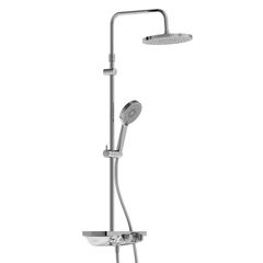 Купить 947760000 Apollo душевая система с ванно-душевым ТМС смесителем-полкой, хром (947760000) по цене 59390 руб., в Санкт-Петебруге в интернет магазине 100-Систем, а также дургие товары DAMIXA из раздела Душевые стойки и Душевые стойки, системы, панели, гарнитуры