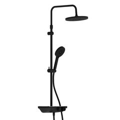 Купить 947760300 Apollo душевая система с ванно-душевым ТМС смесителем-полкой, черный (947760300) по цене 60490 руб., в Санкт-Петебруге в интернет магазине 100-Систем, а также дургие товары DAMIXA из раздела Душевые стойки и Душевые стойки, системы, панели, гарнитуры