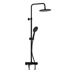 Купить 977750300 Jupiter душевая система с душевым ТМС смесителем-полкой, черный (977750300) по цене 47390 руб., в Санкт-Петебруге в интернет магазине 100-Систем, а также дургие товары DAMIXA из раздела Душевые стойки и Душевые стойки, системы, панели, гарнитуры