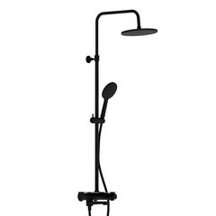 Купить 977760300 Jupiter душевая система с ванно-душевым ТМС смесителем-полкой, черный (977760300) по цене 48890 руб., в Санкт-Петебруге в интернет магазине 100-Систем, а также дургие товары DAMIXA из раздела Душевые стойки и Душевые стойки, системы, панели, гарнитуры