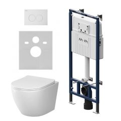 Купить IS100101.801900 Инсталляция MasterFit с клав L глянц белый с подвес унит Like Aquaspin с сид м/лиф (is100101.801900) по цене 69990 руб., в Санкт-Петебруге в интернет магазине 100-Систем, а также дургие товары AM.PM из раздела Готовые решения и Инсталляции