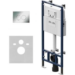 Купить IS110151.741701 Инсталляция EasyFit с клав L глянц хром с подвес унит Sense FlashClean с сид (is110151.741701) по цене 34990 руб., в Санкт-Петебруге в интернет магазине 100-Систем, а также дургие товары AM.PM из раздела Готовые решения и Инсталляции