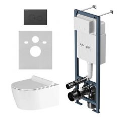 Купить IS110138.DX77C1700 Инсталляция Ergo Fit с клав L черн мат с подвес унит Jupiter без ободка с сид м (is110138.dx77c1700) по цене 63390 руб., в Санкт-Петебруге в интернет магазине 100-Систем, а также дургие товары AM.PM из раздела Готовые решения и Инсталляции