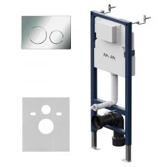 Купить I012709.0151 PrimeFit инсталляция для подвесного унитаза с клавишей PrimeFit L, хром глянц (i012709.0151) по цене 20690 руб., в Санкт-Петебруге в интернет магазине 100-Систем, а также дургие товары AM.PM из раздела Инсталляции для унитазов и Инсталляции