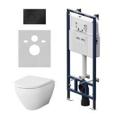 Купить IS100138.701700 Инсталляция MasterFit с клав L черн мат с подвес унит Spirit V2.0 FlashClean с сид м (is100138.701700) по цене 84590 руб., в Санкт-Петебруге в интернет магазине 100-Систем, а также дургие товары AM.PM из раздела Готовые решения и Инсталляции