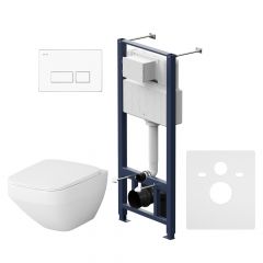 Купить Комплект унитаза с инсталляцией AM.PM Inspire V2.0 FlashClean IS47001.50A1700 с сиденьем Микролифт и клавишей смыва Белый (is47001.50a1700) по цене 105990 руб., в Санкт-Петебруге в интернет магазине 100-Систем, а также дургие товары AM.PM из раздела Готовые решения и Инсталляции