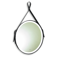 Купить Зеркало Aquanika Country AQC5151RU149 кронштейн для подвеса ремня в комплекте, с подсветкой d51 см. черная кожа (aqc5151ru149) по цене 8300 руб., в Санкт-Петебруге в интернет магазине 100-Систем, а также дургие товары  из раздела Зеркала и Мебель для ванной комнаты