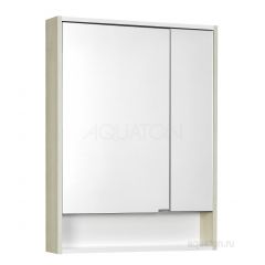 Купить Зеркальный шкаф AQUATON Рико 65 белый, ясень фабрик 1A215202RIB90 (1a215202rib90) по цене 8832 руб., в Санкт-Петебруге в интернет магазине 100-Систем, а также дургие товары AQUATON из раздела Зеркальные шкафы для ванной и Мебель для ванной комнаты