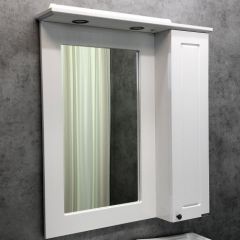 Купить Comforty. Зеркало-шкаф "Палермо-80" белый глянец (00004139246cf) по цене 19470 руб., в Санкт-Петебруге в интернет магазине 100-Систем, а также дургие товары COMFORTY из раздела Зеркальные шкафы для ванной и Мебель для ванной комнаты