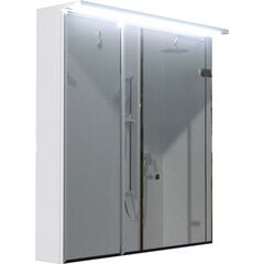 Купить 1MARKA Зеркало-шкаф Соната 75 2д с подсветкой, Белый глянец (ц0000007616) по цене 17945 руб., в Санкт-Петебруге в интернет магазине 100-Систем, а также дургие товары 1MARKA из раздела Зеркальные шкафы для ванной и Мебель для ванной комнаты