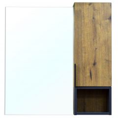 Купить Зеркало-шкаф Azario GRIS 88х16х80  Дуб веллингтон (cs00080416) по цене 3750 руб., в Санкт-Петебруге в интернет магазине 100-Систем, а также дургие товары Azario из раздела Зеркальные шкафы для ванной и Мебель для ванной комнаты