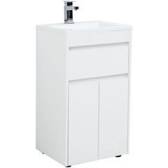 Купить Тумба под раковину Aquanet Токио 48 белый (напольная, 1 ящик, 2 дверцы) (00237744) по цене 28650 руб., в Санкт-Петебруге в интернет магазине 100-Систем, а также дургие товары AQUANET из раздела Тумбы под раковину и Мебель для ванной комнаты