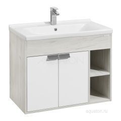 Купить Тумба под раковину AQUATON Флай 80 белый, дуб крафт  1A237401FAX10 (1a237401fax10) по цене 10277 руб., в Санкт-Петебруге в интернет магазине 100-Систем, а также дургие товары AQUATON из раздела Тумбы под раковину и Мебель для ванной комнаты