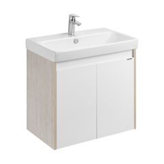 Купить Тумба под раковину Акватон Сканди Doors,1A282901SDB20, 80 см, подвесная, белый глянец/дуб верона (1a282901sdb20) по цене 8768 руб., в Санкт-Петебруге в интернет магазине 100-Систем, а также дургие товары AQUATON из раздела Тумбы под раковину и Мебель для ванной комнаты