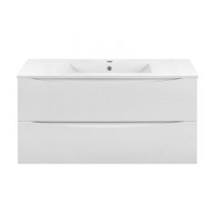 Купить База под керамическую раковину Mia 1000 подвесная, 2 выкатных ящика soft close, G.White, , шт (vmc-2mc100gw) по цене 23247 руб., в Санкт-Петебруге в интернет магазине 100-Систем, а также дургие товары Vincea из раздела Тумбы под раковину и Мебель для ванной комнаты