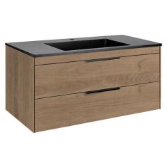 Купить База под раковину Chiara 2D 1000 подвесная, 2 выкатных ящика soft-close, N.Oak, , шт (vmc-2c2100no) по цене 23560 руб., в Санкт-Петебруге в интернет магазине 100-Систем, а также дургие товары Vincea из раздела Тумбы под раковину и Мебель для ванной комнаты