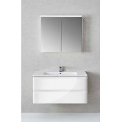 Купить База под раковину Alba 1000 подвесная, 2 выкатных ящика soft close, L.White, , шт (vmc-1a100lw) по цене 31322 руб., в Санкт-Петебруге в интернет магазине 100-Систем, а также дургие товары Vincea из раздела Тумбы под раковину и Мебель для ванной комнаты