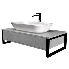 Купить 1Marka Тумба GRUNGE LOFT 100П 1в.я Бетон светлый (у85853) по цене 21911 руб., в Санкт-Петебруге в интернет магазине 100-Систем, а также дургие товары 1MARKA из раздела Тумбы под раковину и Мебель для ванной комнаты