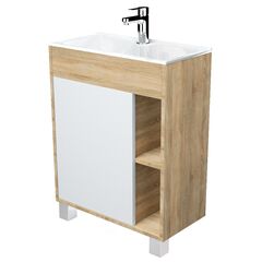 Купить 1Marka Тумба с раковиной Lido 60Н 1д. Дуб Сонома (у83300) по цене 18923 руб., в Санкт-Петебруге в интернет магазине 100-Систем, а также дургие товары 1MARKA из раздела Тумбы с умывальником и Мебель для ванной комнаты