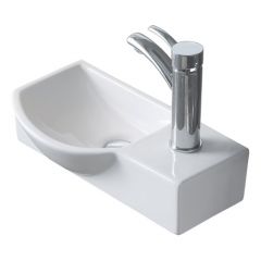 Купить CeramaLux N 7947AL Раковина накладная  41 см (7947al) по цене 7100 руб., в Санкт-Петебруге в интернет магазине 100-Систем, а также дургие товары CeramaLux из раздела Подвесные раковины и Раковины и пьедесталы