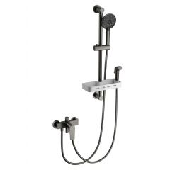 Купить Смеситель для душа с гарнитуром WONZON & WOGHAND, Темный графит (WW-A31003-BGG) (ww-a31003-bgg) по цене 18296 руб., в Санкт-Петебруге в интернет магазине 100-Систем, а также дургие товары WONZON & WOGHAND из раздела Смесители для душа без излива и Смесители для ванны и душа