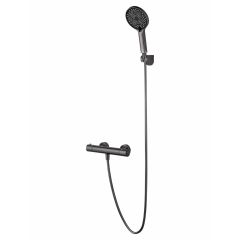 Купить Смеситель для душа с термостатом WONZON & WOGHAND INN 3, Темный графит (WW-B2065-A-BGG) (ww-b2065-a-bgg) по цене 15793 руб., в Санкт-Петебруге в интернет магазине 100-Систем, а также дургие товары WONZON & WOGHAND из раздела Смесители для душа без излива и Смесители для ванны и душа