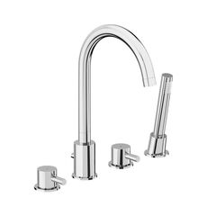 Купить 360400000 Scandinavian Pure смеситель на борт ванны, четырёхсекционный, хром (360400000) по цене 21390 руб., в Санкт-Петебруге в интернет магазине 100-Систем, а также дургие товары DAMIXA из раздела Смесители на борт ванны и Смесители для ванны и душа