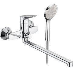 Купить 779500001 Jupiter, смеситель для ванны и душа с универсальным изливом и душевым комплектом, хром (779500001) по цене 11790 руб., в Санкт-Петебруге в интернет магазине 100-Систем, а также дургие товары DAMIXA из раздела Смесители с длинным изливом и Смесители для ванны и душа