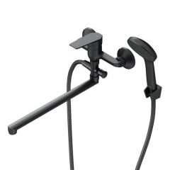 Купить F90A90122 Gem, смеситель д/ванны/душа, излив 350 мм, душевой набор, черн, шт (f90a90122) по цене 7690 руб., в Санкт-Петебруге в интернет магазине 100-Систем, а также дургие товары AM.PM из раздела Смесители с длинным изливом и Смесители для ванны и душа