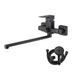 Купить Смеситель для ванны с длинным изливом черный NARCIS, NAR06-320BL-25221 (nar06-320bl-25221) по цене 6707 руб., в Санкт-Петебруге в интернет магазине 100-Систем, а также дургие товары Wesnaart из раздела Смесители с длинным изливом и Смесители для ванны и душа