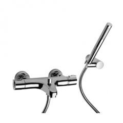Купить Смеситель для ванны Paini Arena с термостатом и аксессуаром (92cr105thkm) по цене 27480 руб., в Санкт-Петебруге в интернет магазине 100-Систем, а также дургие товары Paini из раздела Смесители с коротким изливом и Смесители для ванны и душа