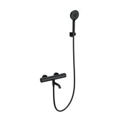Купить Смеситель для ванны с душем и термостатом WONZON & WOGHAND INN 2, Черный матовый (WW-A2006-A1-MB) (ww-a2006-a1-mb) по цене 15014 руб., в Санкт-Петебруге в интернет магазине 100-Систем, а также дургие товары WONZON & WOGHAND из раздела Смесители с коротким изливом и Смесители для ванны и душа