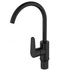 Купить См-ль "Waterfall" д/кухни, R-излив,черный, арт. WF519RB (wf519rb) по цене 3190 руб., в Санкт-Петебруге в интернет магазине 100-Систем, а также дургие товары  из раздела Рычажные смесители и Смесители для кухни