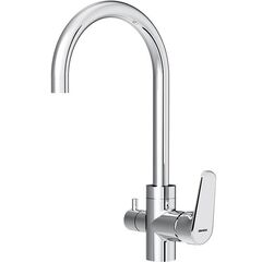 Купить 400730000 Merkur, смеситель для кухни с каналом для питьевой воды, хром (400730000) по цене 9590 руб., в Санкт-Петебруге в интернет магазине 100-Систем, а также дургие товары DAMIXA из раздела Смесители с подключением фильтра и Смесители для кухни