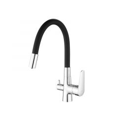 Купить Смеситель "Coral" д/кухни с подключением к фильтру, черный, арт. CL 03 B (cl 03 b) по цене 11990 руб., в Санкт-Петебруге в интернет магазине 100-Систем, а также дургие товары ESKO из раздела Смесители с подключением фильтра и Смесители для кухни