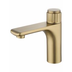 Купить Смеситель для раковины WONZON & WOGHAND CLICK, Брашированное золото (WW-A40412-BG) (ww-a40412-bg) по цене 13568 руб., в Санкт-Петебруге в интернет магазине 100-Систем, а также дургие товары WONZON & WOGHAND из раздела Кнопочные смесители и Смесители для раковины