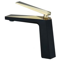 Купить BOHEME смеситель для умывальника ЧЕРНЫЙ+ЗОЛОТО 381-B (381-b) по цене 22723 руб., в Санкт-Петебруге в интернет магазине 100-Систем, а также дургие товары BOHEME из раздела Рычажные смесители и Смесители для раковины